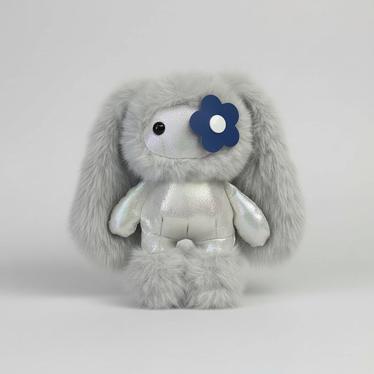 Blue & White Flower Eye Patch