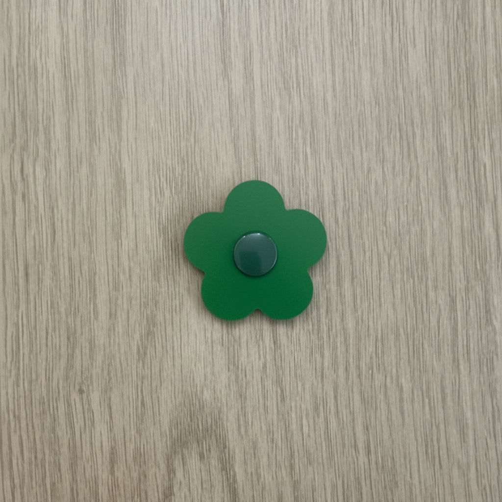 Green & Dark Green Flower Eye Patch