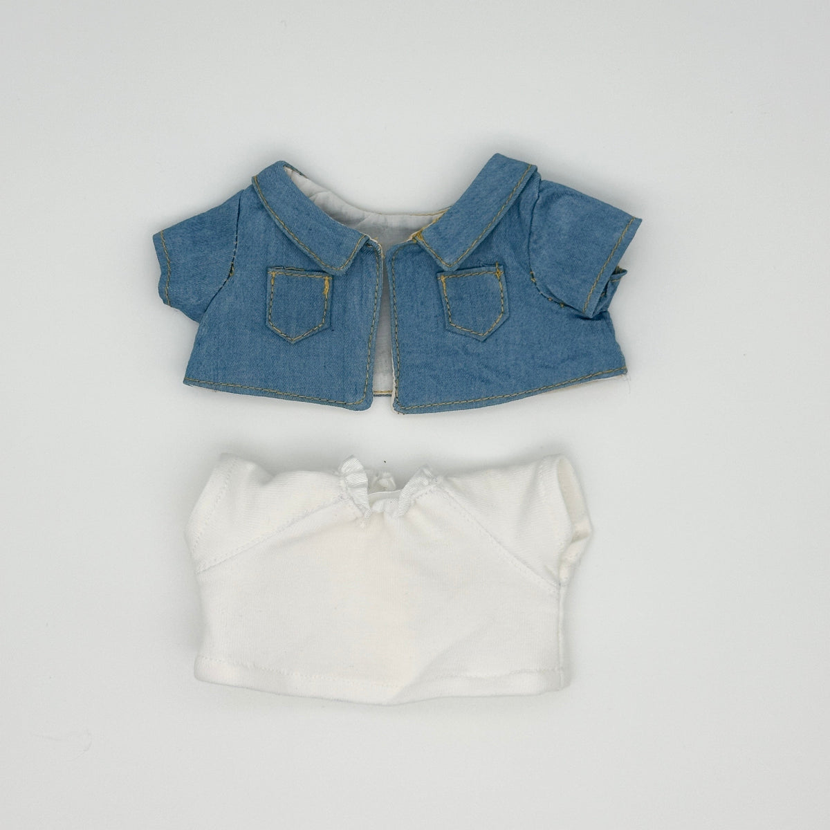 Short-Sleeve Denim Shirt + Tee